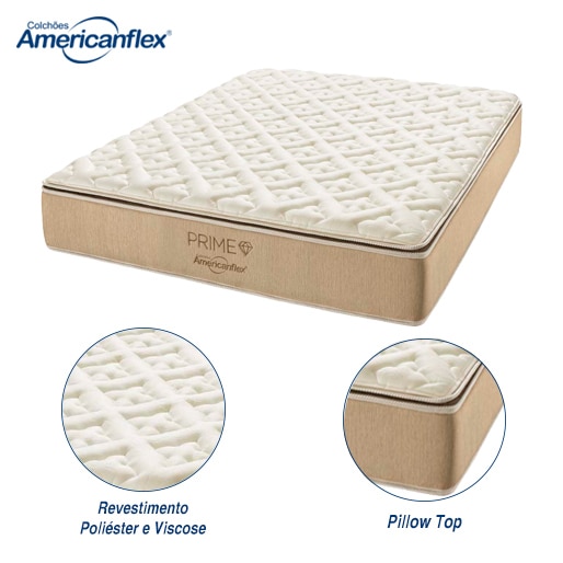 Colchão Queen Size AmericanFlex Prime pillow top molas