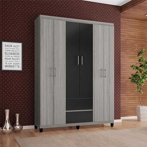 guarda roupa bartira brusque 6 portas