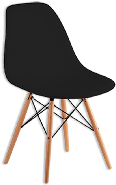 Cadeira Garden Life Eames Plus preta