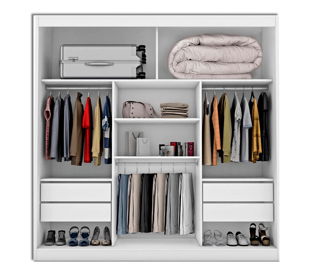 Guarda-Roupa Fama Móveis Salvatore gavetas
