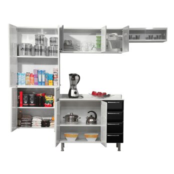 cozinha compacta Itatiaia Anita Smart com 3 peças interior