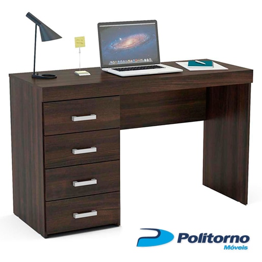 mesa computador politorno malta 4 gavetas