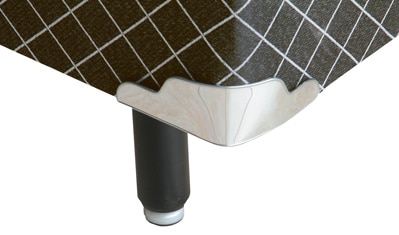 cama box conjugado casal Plumatex Lottus Branco Marrom pé
