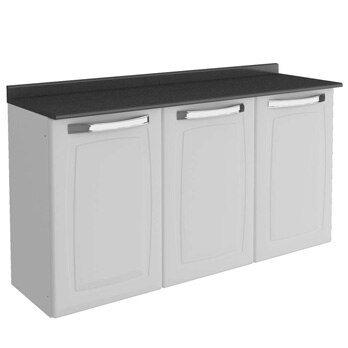 balcão triplo Itatiaia Daniele com 3 portas Branco