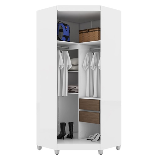 Armário Módulo de Canto para Guarda Roupa Bartira Cali com 2 Portas Guarda roupas Modulados no Artesanal Ouro Preto ~ Armário Módulo de Canto para Guarda Roupa Bartira Cali com 2 Portas Guarda roupas Modulados no