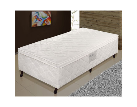Cama Box Solteiro Paropas 8237 Ortopédica - Possui espuma de 100% poliuretano 