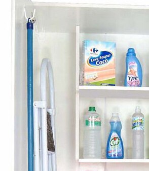 armário para área de serviço Big Domus 408013 Branco gancho
