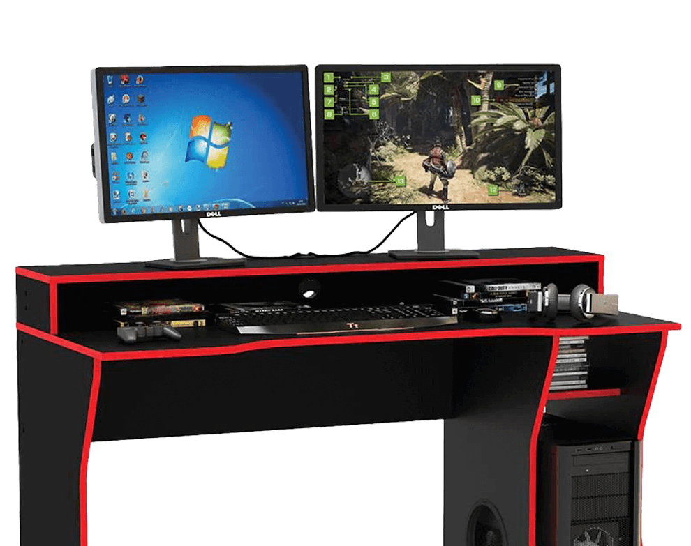 Mesa Computador Gamer Politorno Freemont espaço