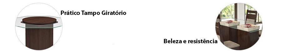Tampo de Vidro Tampo Giratório