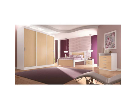 Guarda Roupa elegante e organizado - Cabideiros, porta-cinto e puxadores contam com design exclusivo