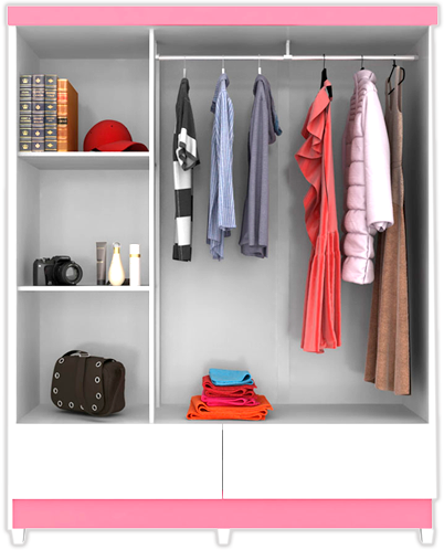 Guarda-Roupa Sinfonia com 3 portas e 2 gavetas Demóbile