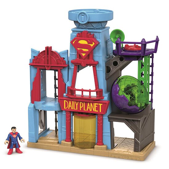 Conjunto Mattel DC Heroes Super-Homem Metrópolis Planeta Diário Lex Luthor