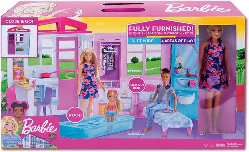 Barbie Casa Fashion Mattel alça transporte