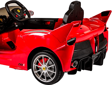 Carro tem buzina, luzes de seta, escapamento e até barulho de motor Carro Elétrico 12V Bandeirante Ferrari equipado