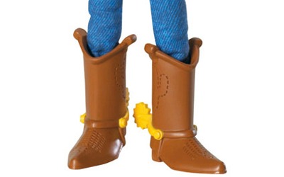 mattel disney toystory woody bota roupa espora