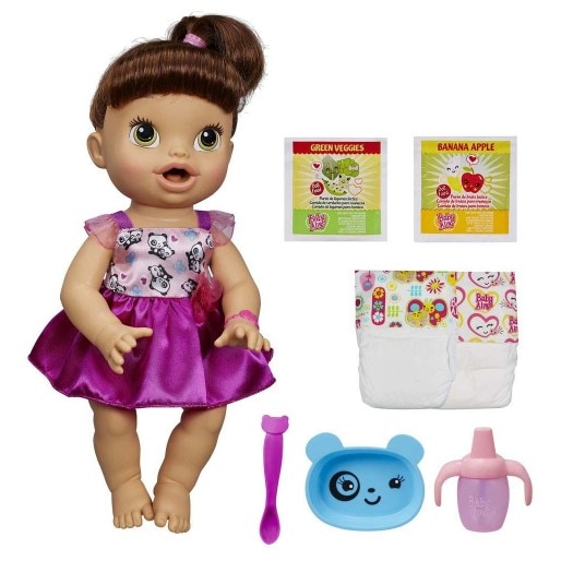 Boneca Hasbro Morena Baby Alive - Hora de Comer