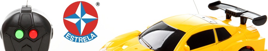 carrinho controle remoto 3 funcoes escala 1:24 alcance 20mts estrela road car amarelo