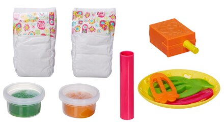 boneca baby alive comilona morena hasbro comidinhas fraldinhas moldes massinha