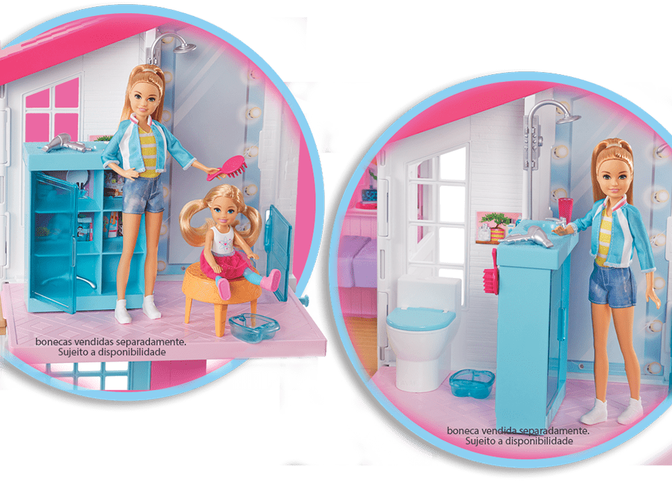Casa Malibu Barbie Mattel Playset acessórios detalhes