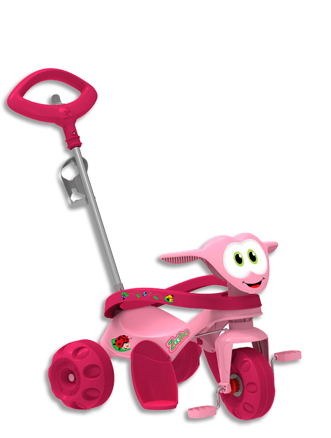 Triciclo Bandeirante Zootico – Rosa