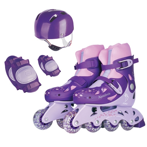 Kit Patins Ajustável Aces Fenix segurança
