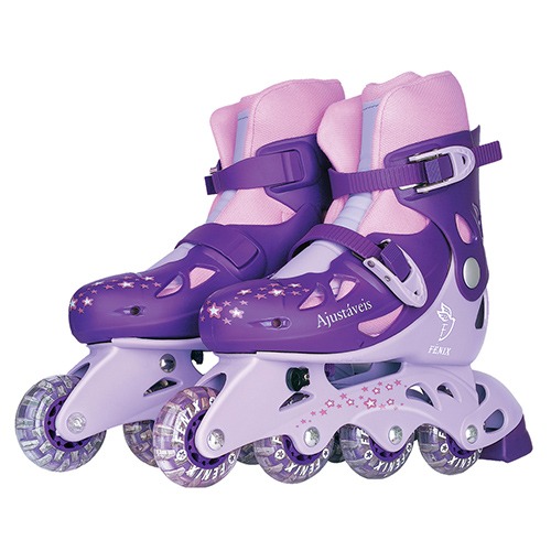 Diversão garantida Kit Patins Aces Fenix Quatro Rodas
