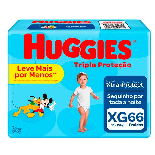 fralda huggies tripla proteção xg