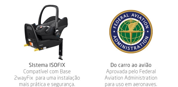 Sistema isofix e certificado para viagens de avião Sistema isofix e certificado para viagens de avião