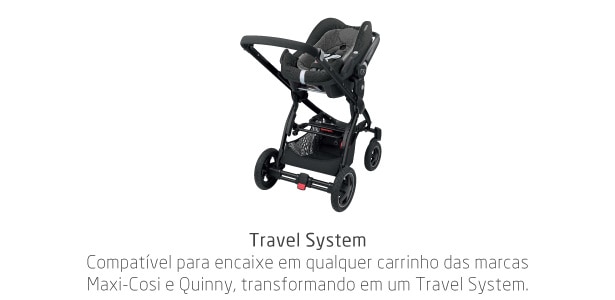 Compatível com os carrinhos Quinny e Maxi-Cosi Compatível com os carrinhos Quinny e Maxi-Cosi