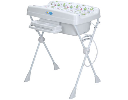 Suporte com travas e redutor de profundidade para recém-nascidos - Conforto e segurança durante o banho do seu bebê