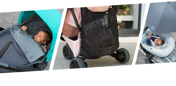 Acessórios para você personalizar o seu carrinho Quinny