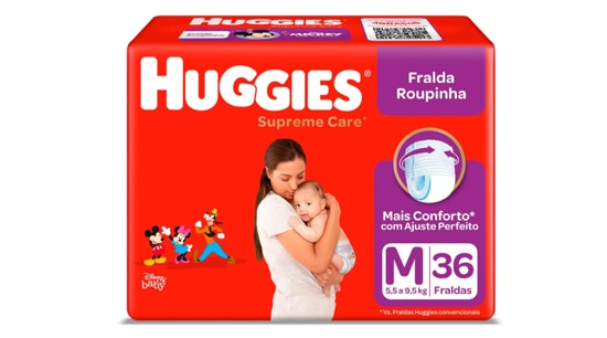 Fralda Huggies Roupinha Supreme Care Tamanho M