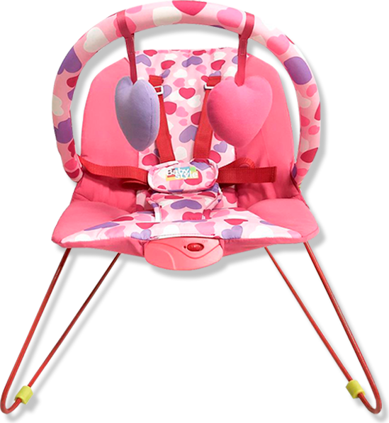 Cadeira de Descanso Baby Style Lit Corações Vibratória Musical