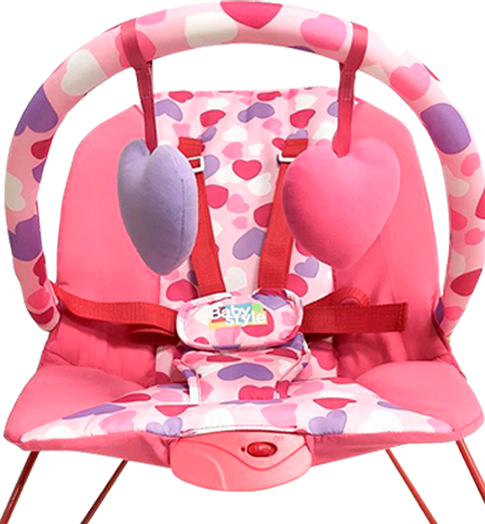 frente da Cadeira de Descanso Baby Style Lit Corações Vibratória Musical