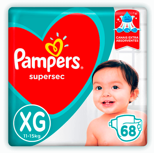 Fralda Pampers Supersec XG 68 unidades