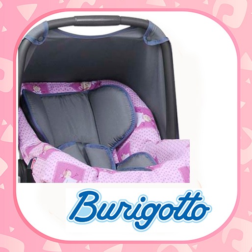 Descanso e passeio cercados de proteção Bebê Conforto Burigotto Touring Nina cinto segurança