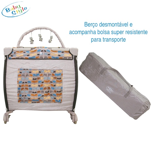 Berço Desmontável Baby Style Plus 663508 Elefante desmontável