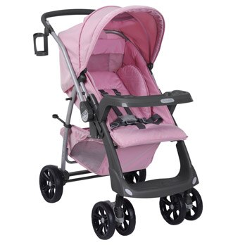 carrinho de bebê AT6 Ibiza Burigotto IXCA2044CZ29 Rosa-Cinza