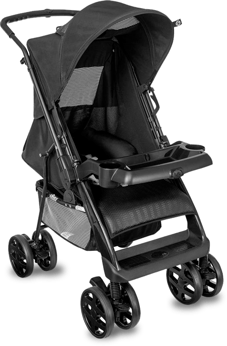 Carrinho Bebê Tutti Baby Black TB Preto