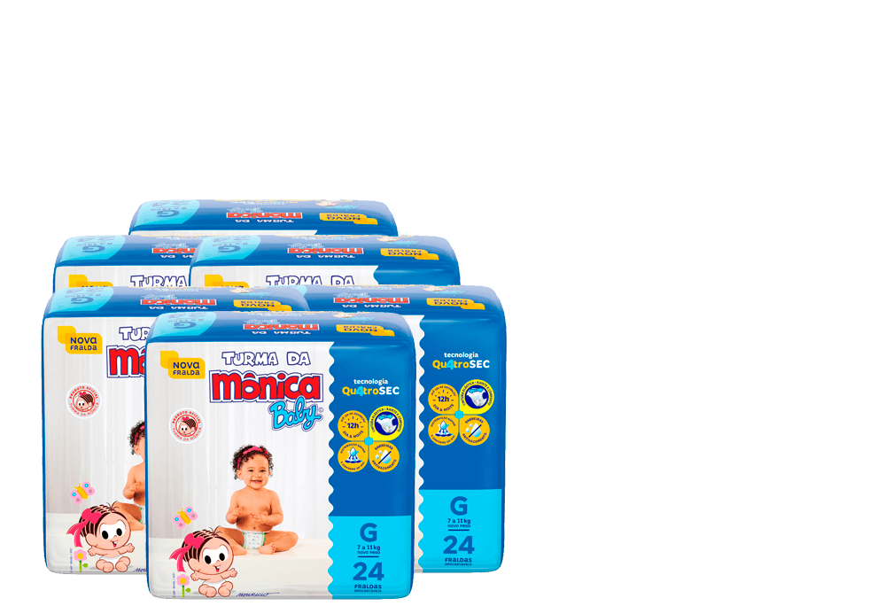Nova Fralda Turma da Mônica Baby Jumbo
