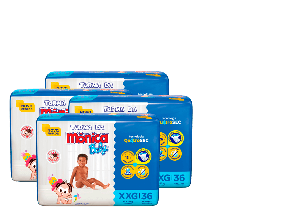 Nova Fralda Turma da Mônica Baby Mega