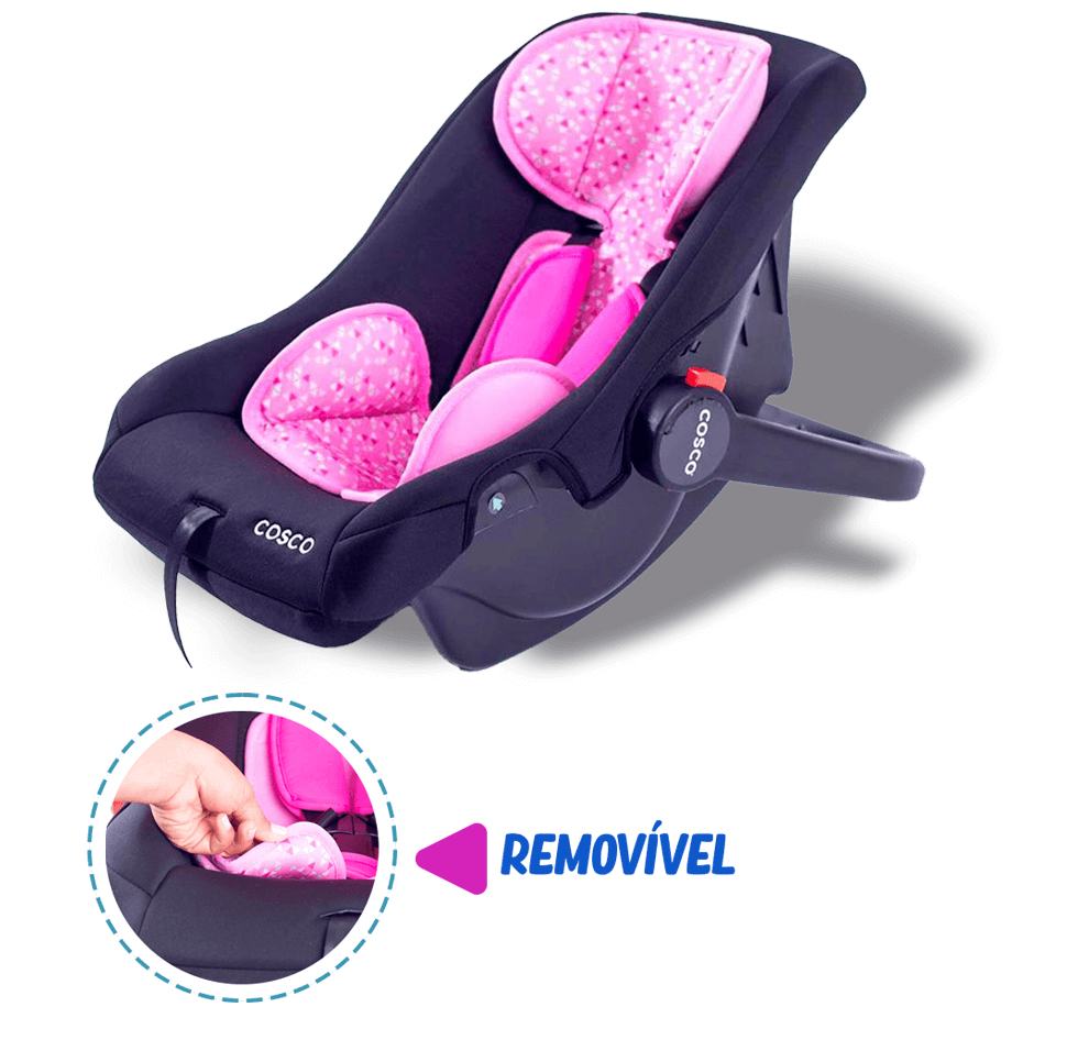 Bebê Conforto Cosco Wizz cinto segurança ajuste altura
