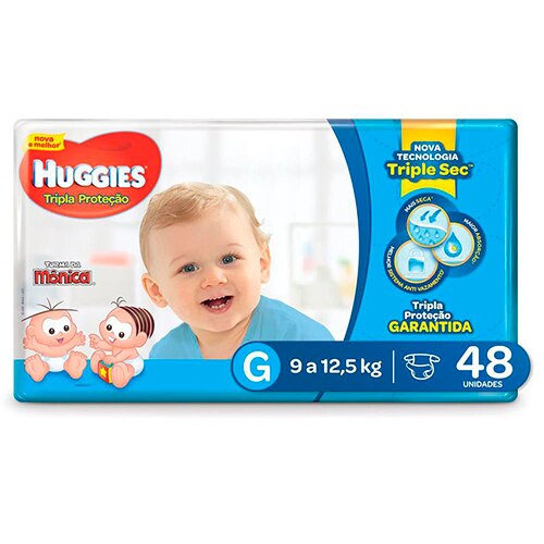 Fralda Huggies Tripla Mega G 48 Unidades