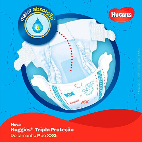 Fralda Huggies Tripla Mega G Tripla Proteção