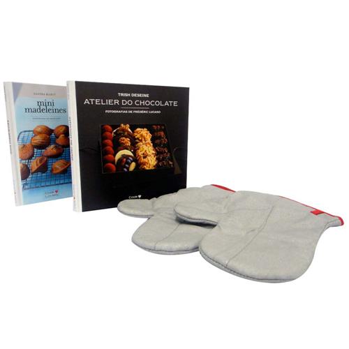 Kit - Maleta Cooklovers - 2 Livros - Mini Madeleines + Atelier do Chocolate + Luvas Térmicas - André Boccato  é boa?