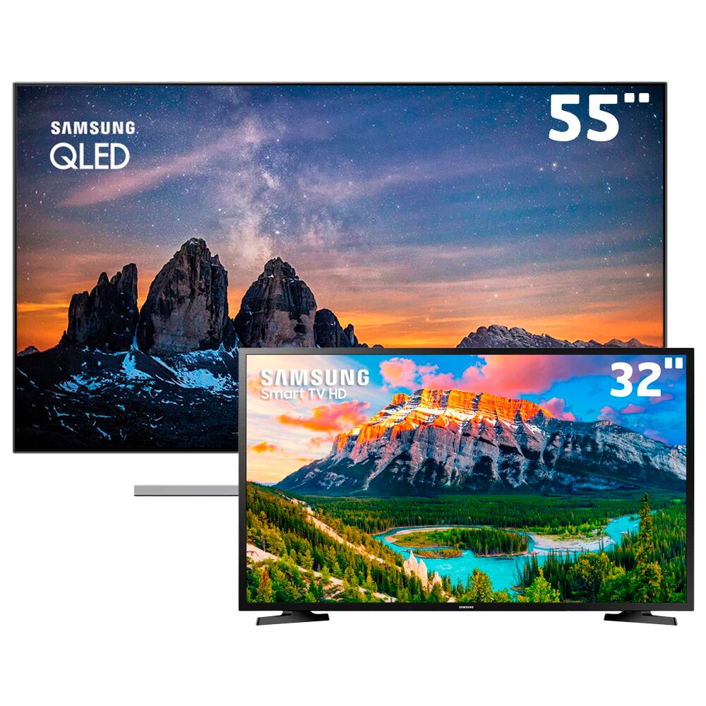 Smart TV QLED 55" UHD 4K Samsung 55Q80 + Smart TV LED 32 ...