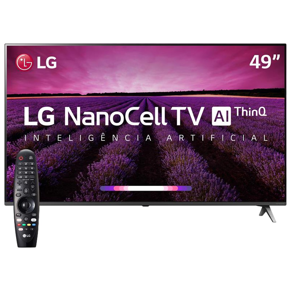 Smart TV LED 49" UHD 4K LG 49SM8000PSA NanoCell, ThinQ AI Inteligência Artificial IoT, IPS, HDR Ativo, DTS Virtual X, WebOS 4.5 e Controle Smart Magic